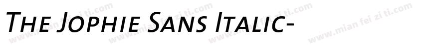 The Jophie Sans Italic字体转换